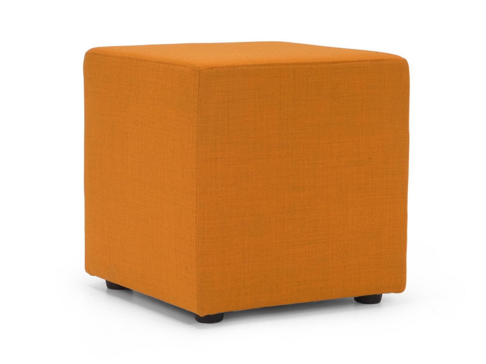 BASIC Upholstered square fabric pouf