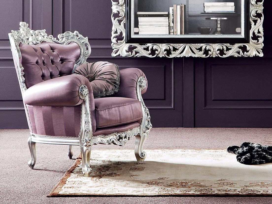 13411 Tufted fabric armchair with armrests