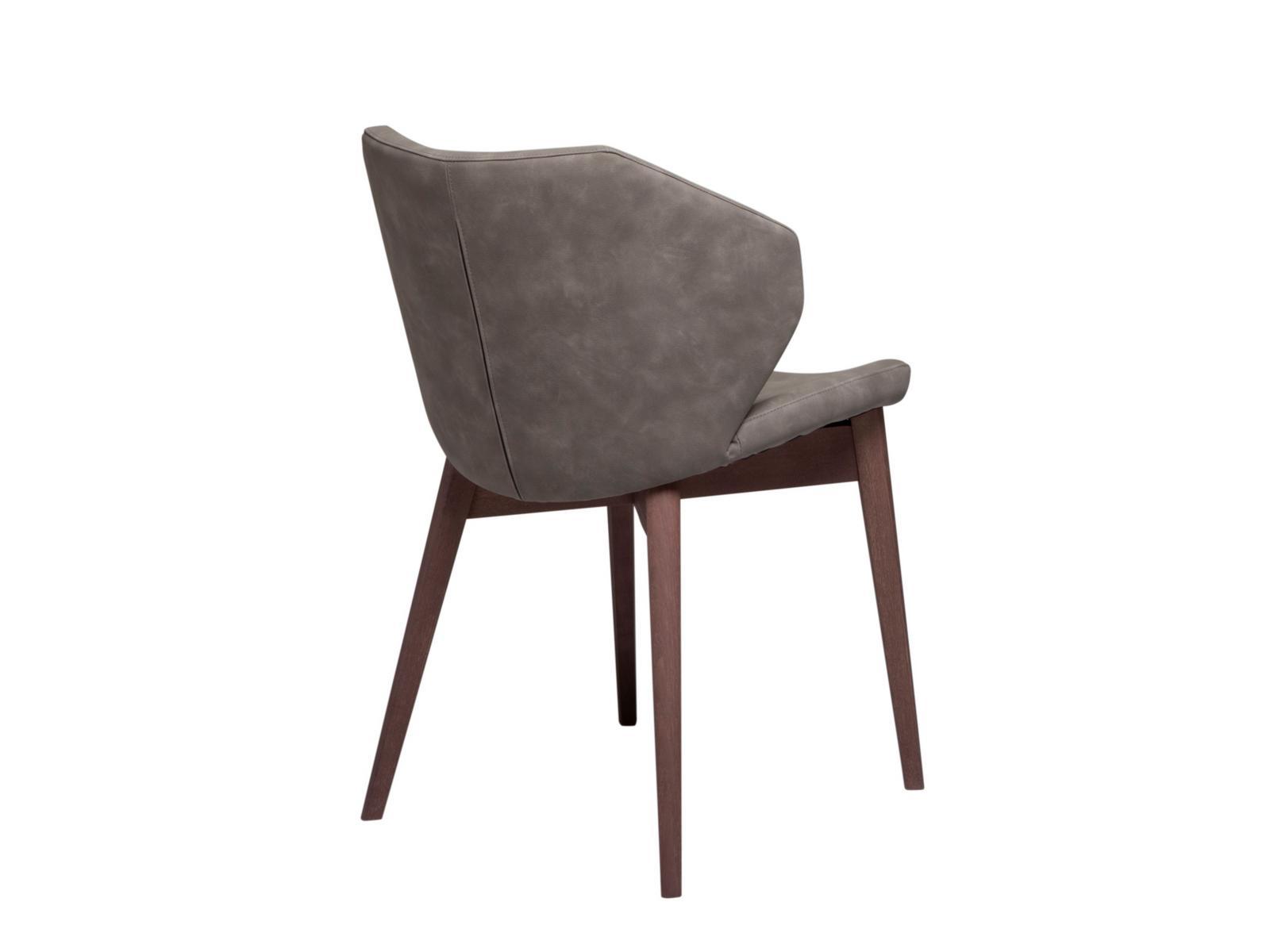 GLAM Upholstered chair with wooden base