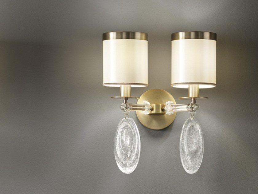 OLYMPYA A2 Wall lamp in metal and glass