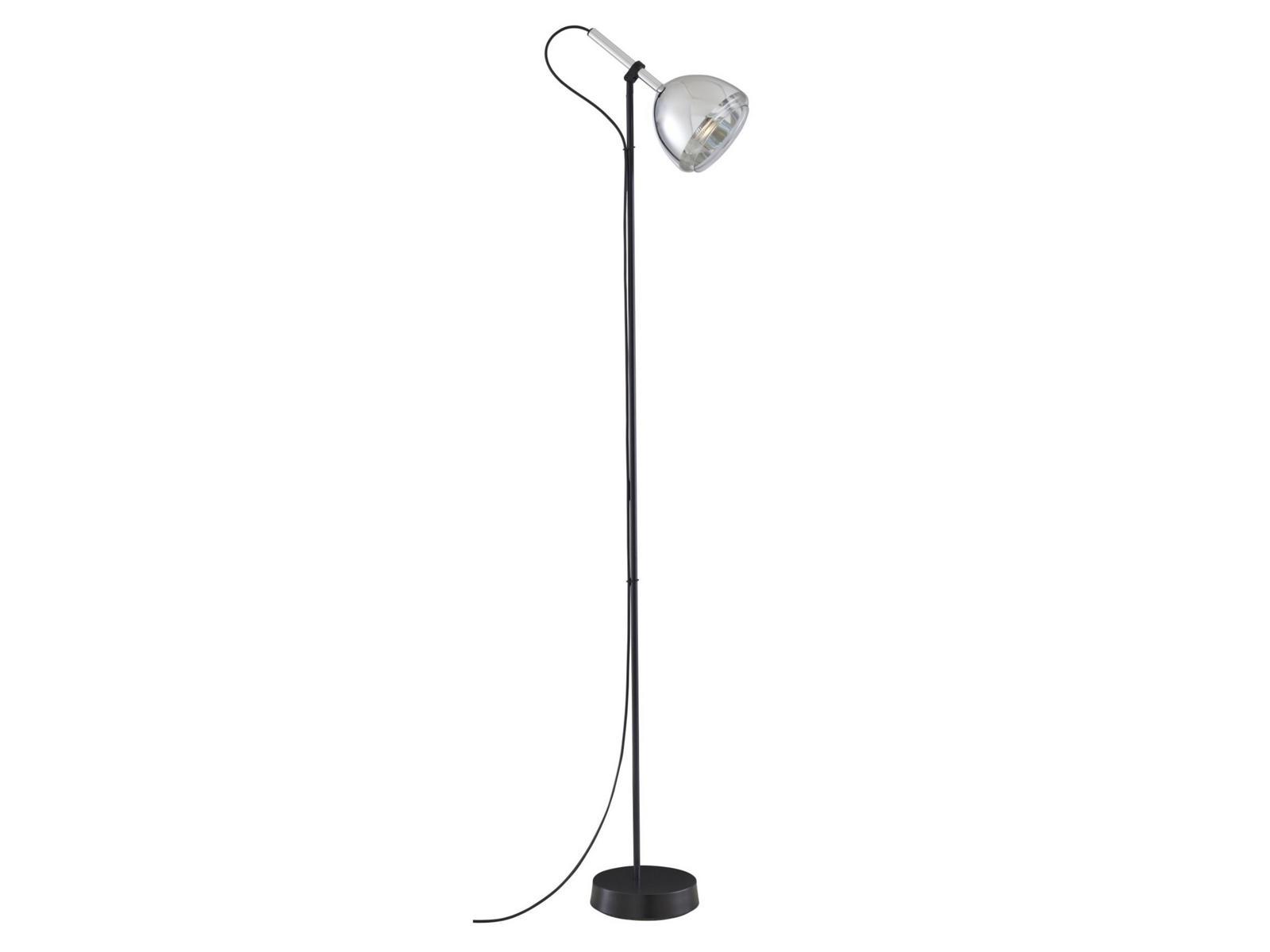 CHROME BELL LED adjustable glass and steel floor lamp