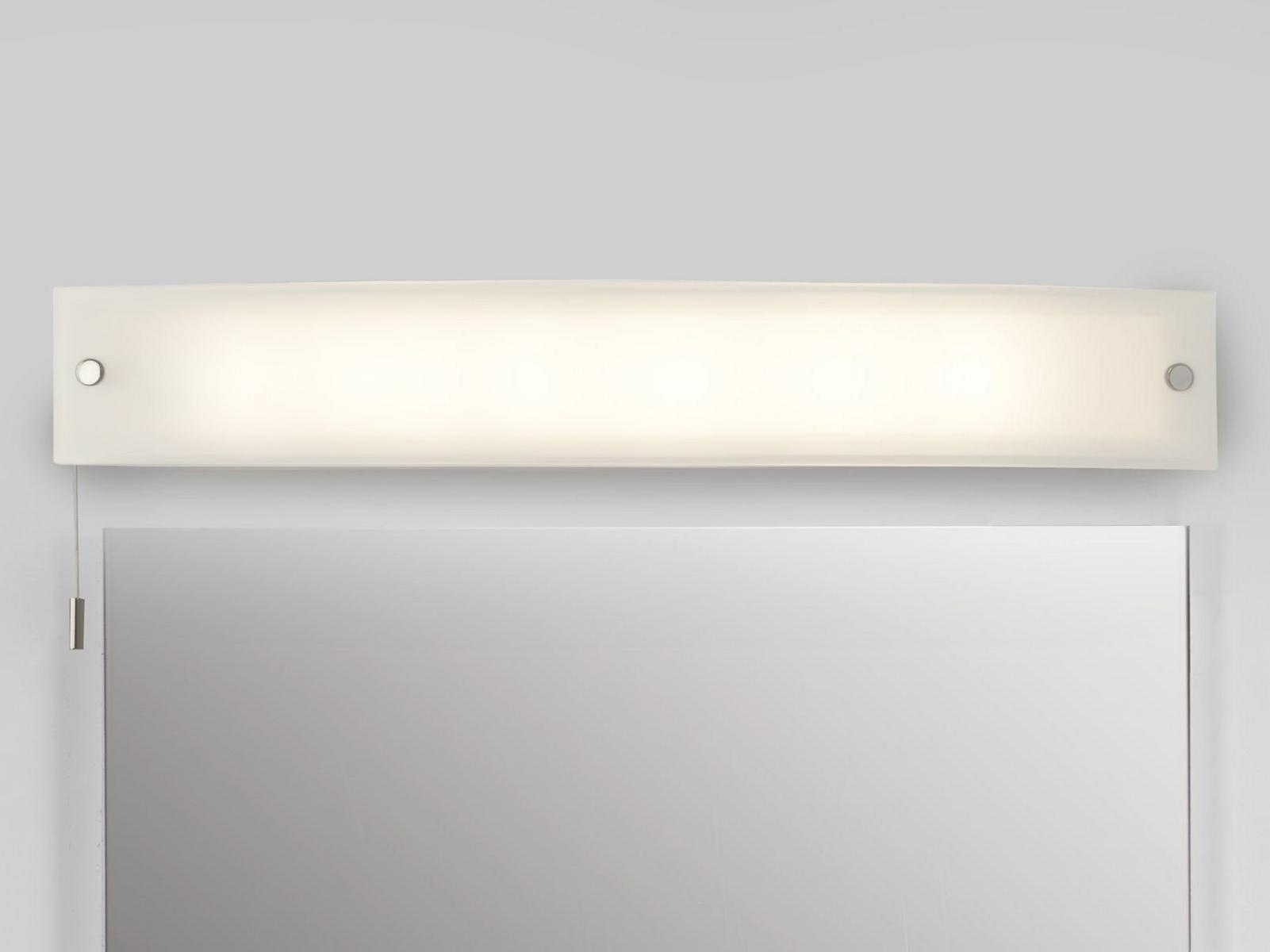 CURVE Glass and steel Mirror lamp