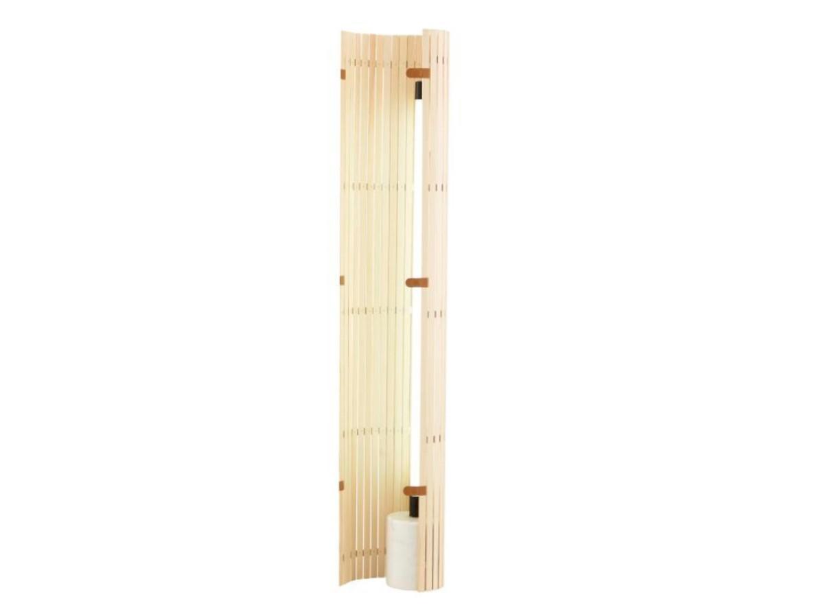 ECLOSION Indirect light fluorescent pine floor lamp