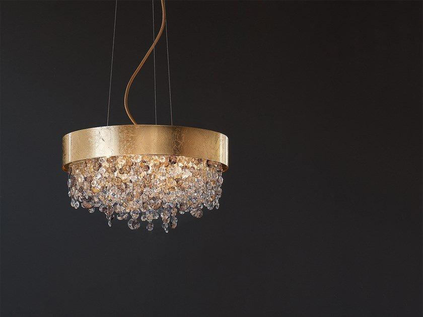 OLÁ S6 40 LED metal pendant lamp with crystals