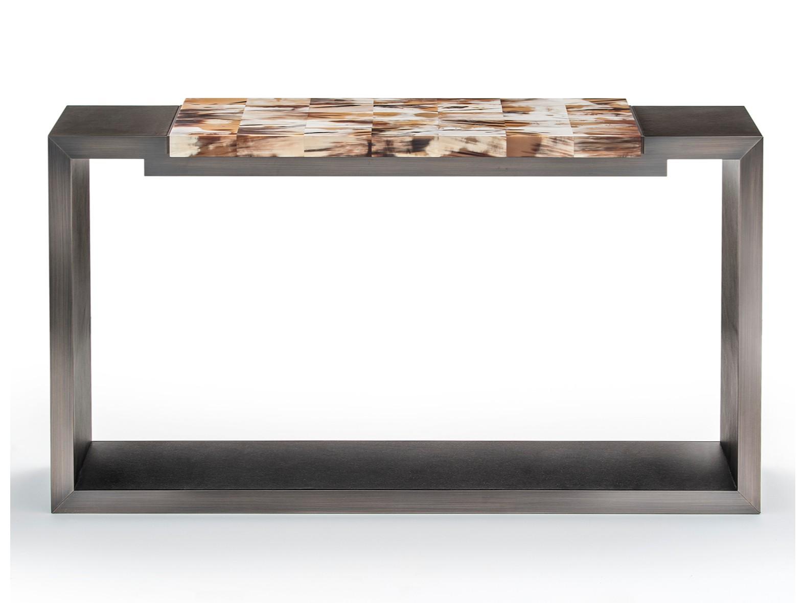 ESSENZIALE 6020 Rectangular leather console table