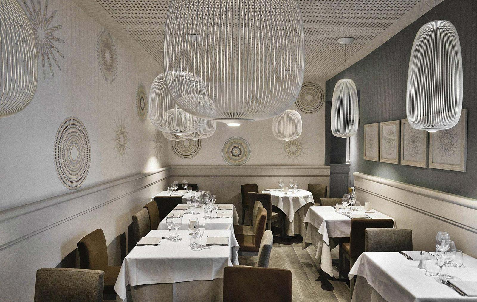 SPOKES Metal pendant lamp