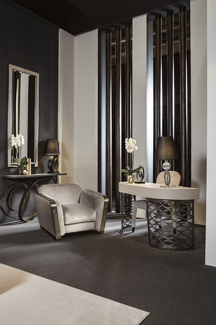 AMELIA Rectangular leather mirror