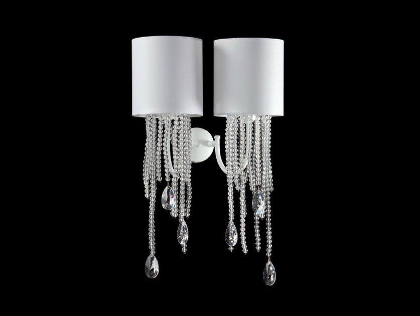 ALICE Indirect light wall lamp with crystals