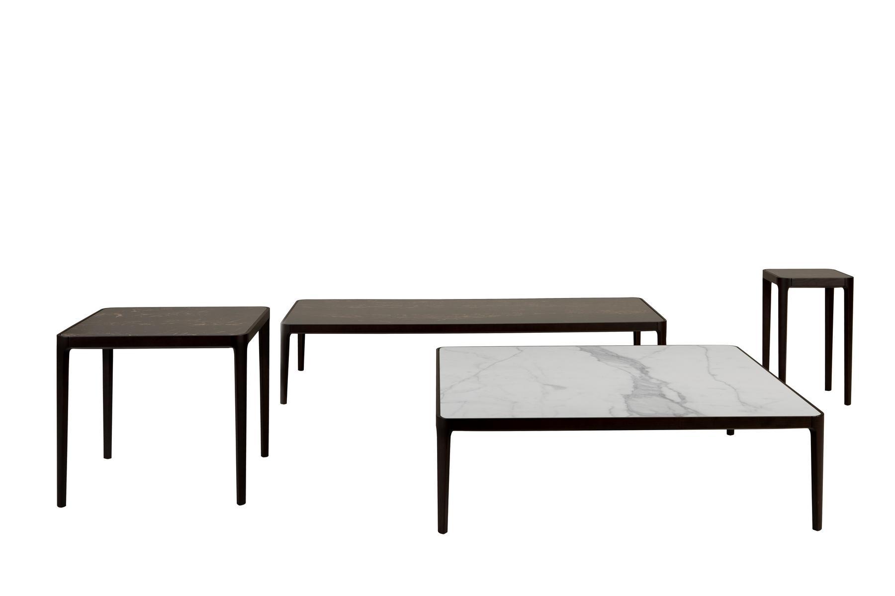 FIDELIO Low square porcelain stoneware coffee table