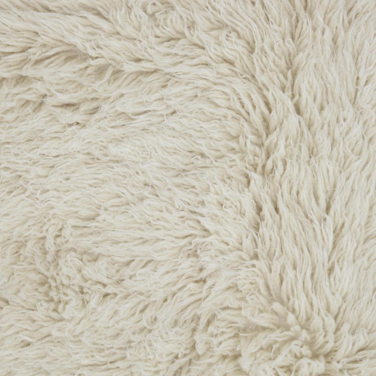 CHALI Solid-color handmade rectangular wool rug
