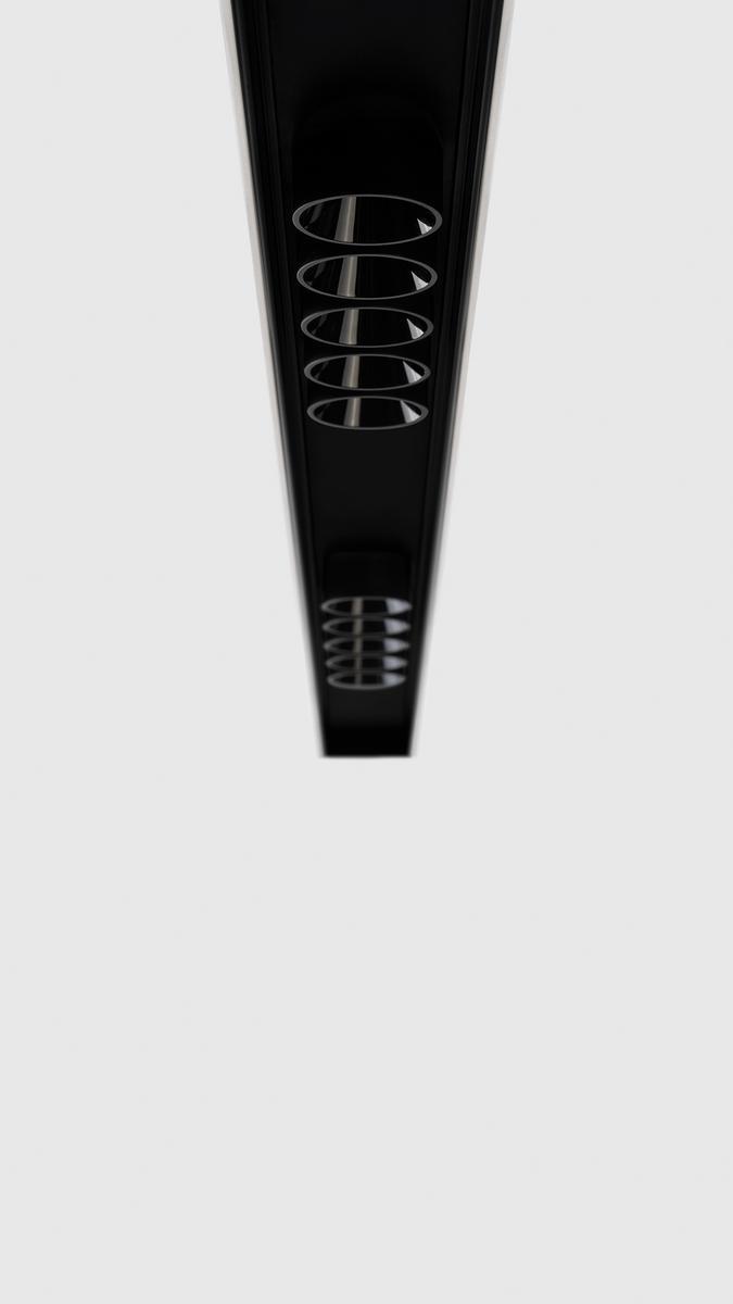 BLACK FOSTER SUSPENSION 1600 Contemporary style LED direct light aluminium pendant lamp