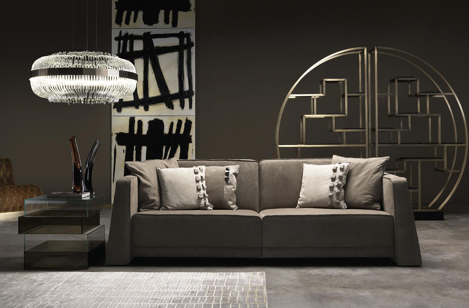 WICKER Glass pendant lamp