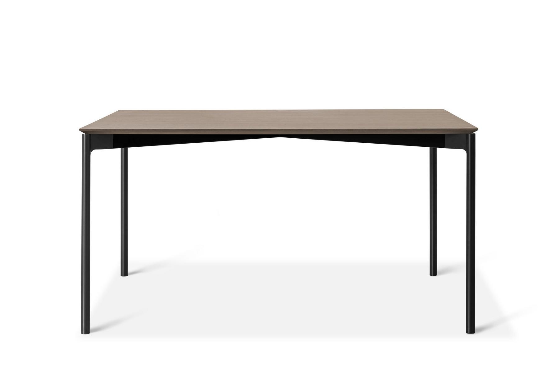 LUCE Rectangular aluminium and wood table