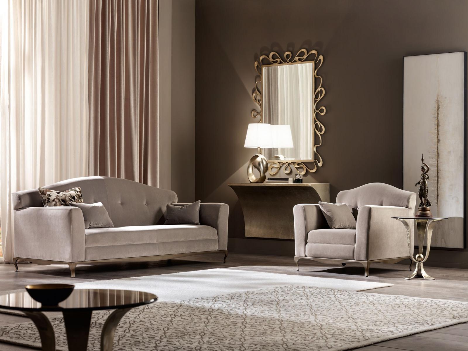 GHIRIGORI Velvet armchair with armrests