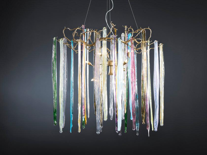 WATERFALL CT3297/10 Handmade bronze pendant lamp