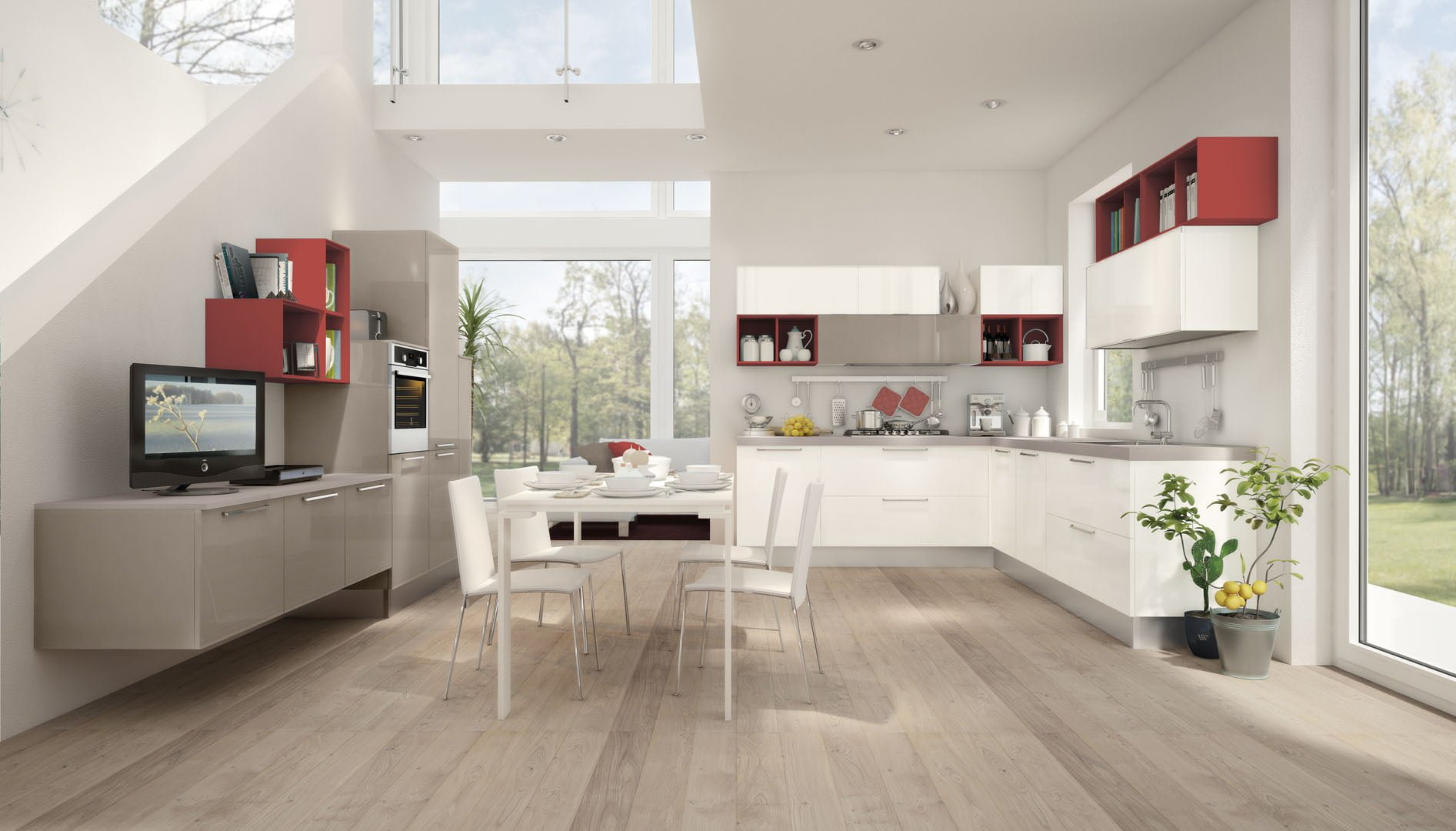 NOEMI Uv lacquered kitchen