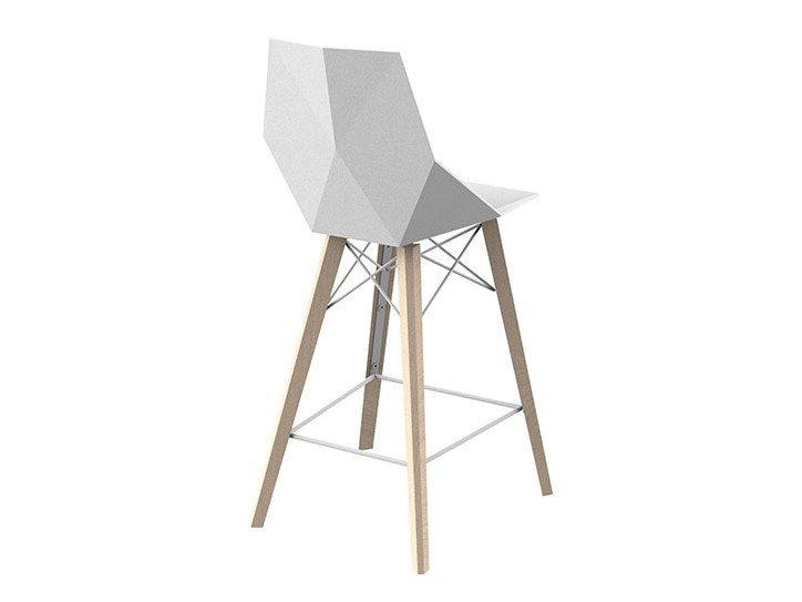 FAZ WOOD Polypropylene garden chair with footrest