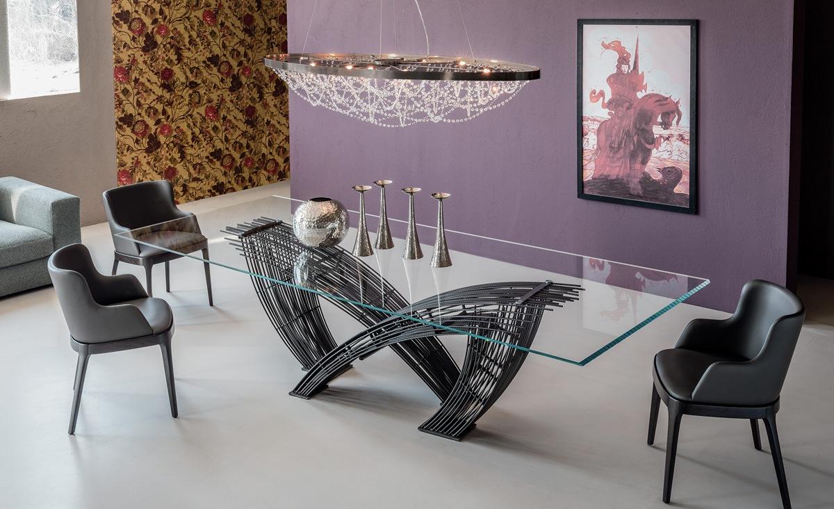 HYSTRIX Rectangular glass table