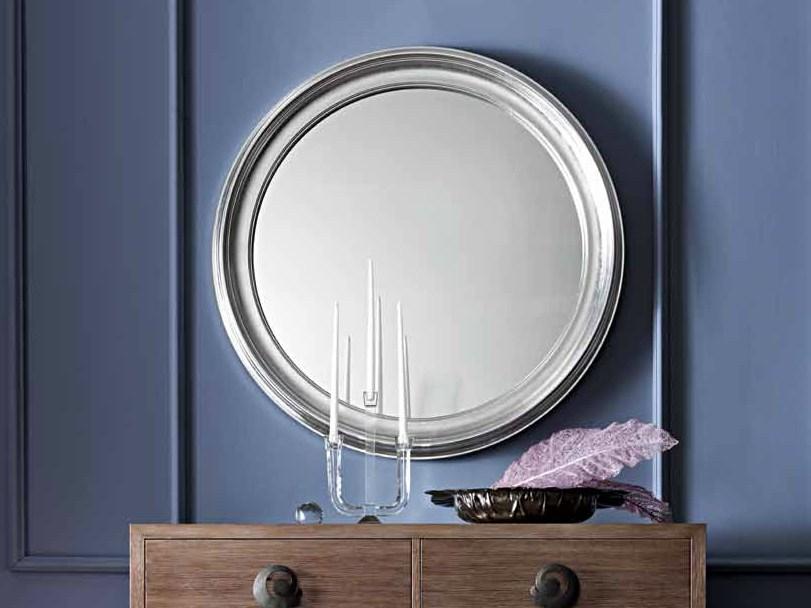 LUISA Wall-mounted framed round mirror