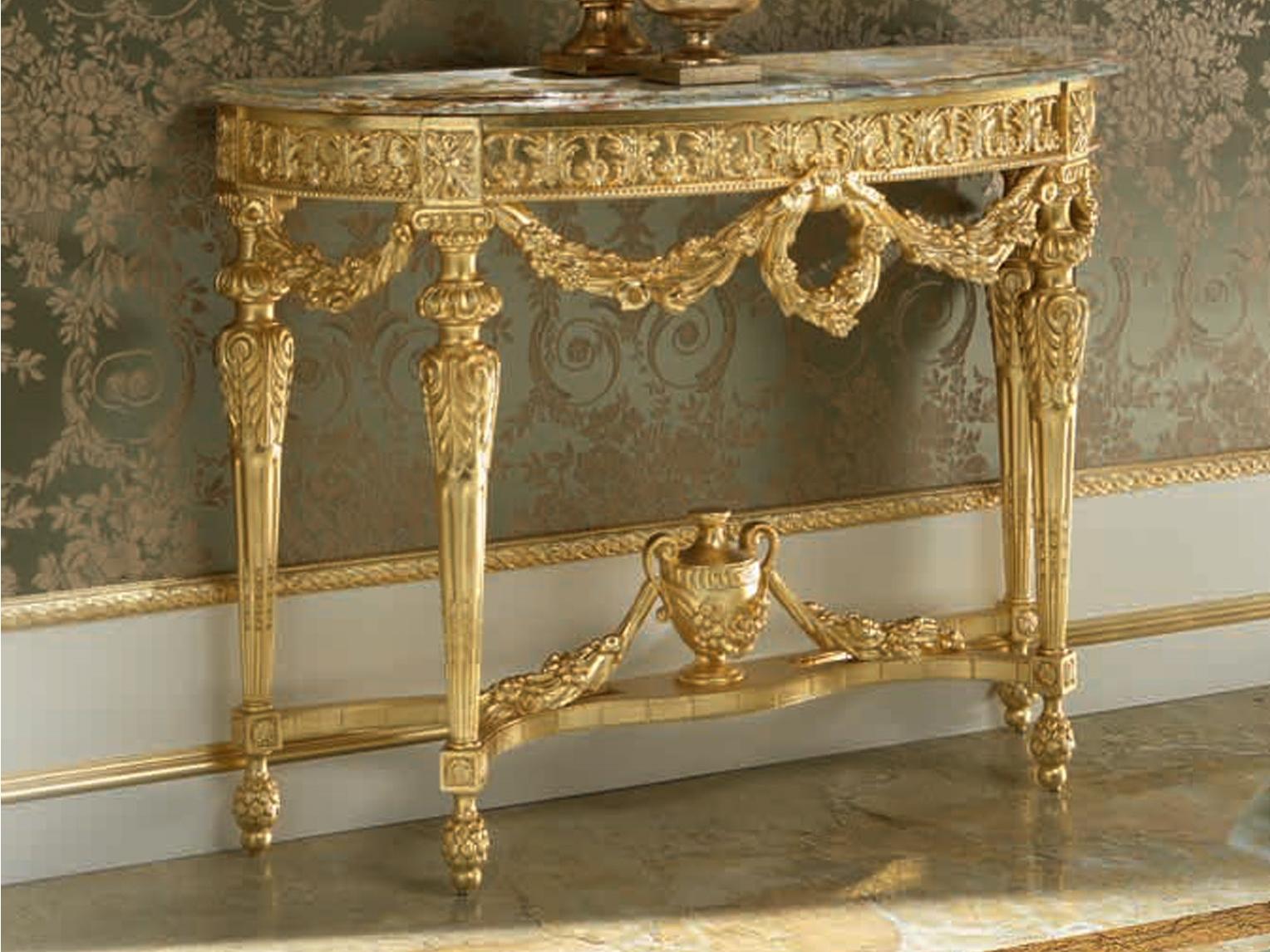 14605 Demilune console table