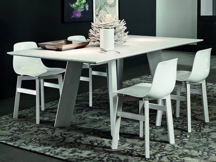 BARCELLONA + STREET Rectangular wooden dining table