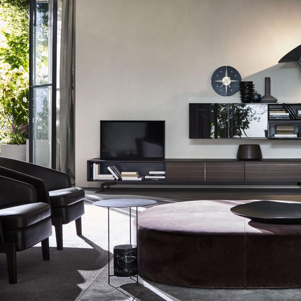 PANNA COTTA Round marble coffee table