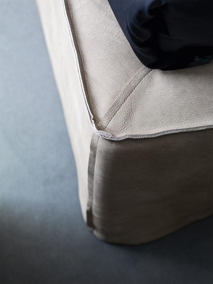 MILANO Velvet bed with upholstered headboard