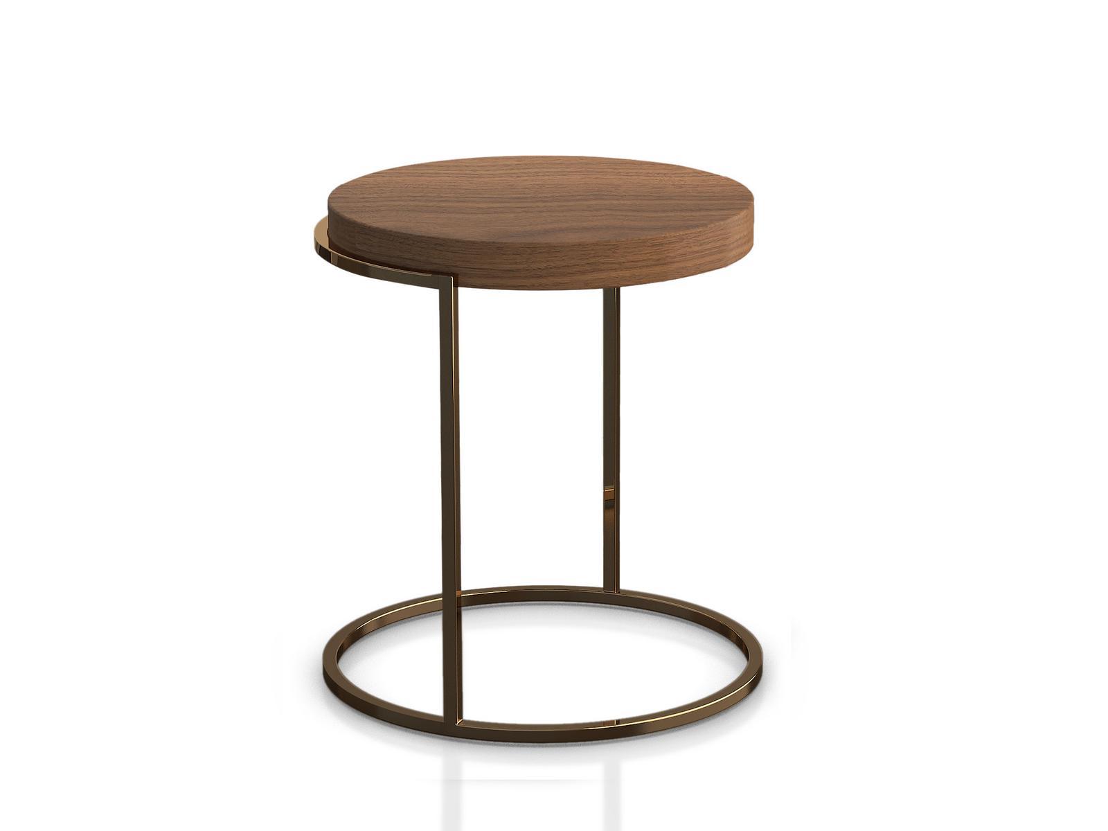 SERVOGIRO Round wooden side table