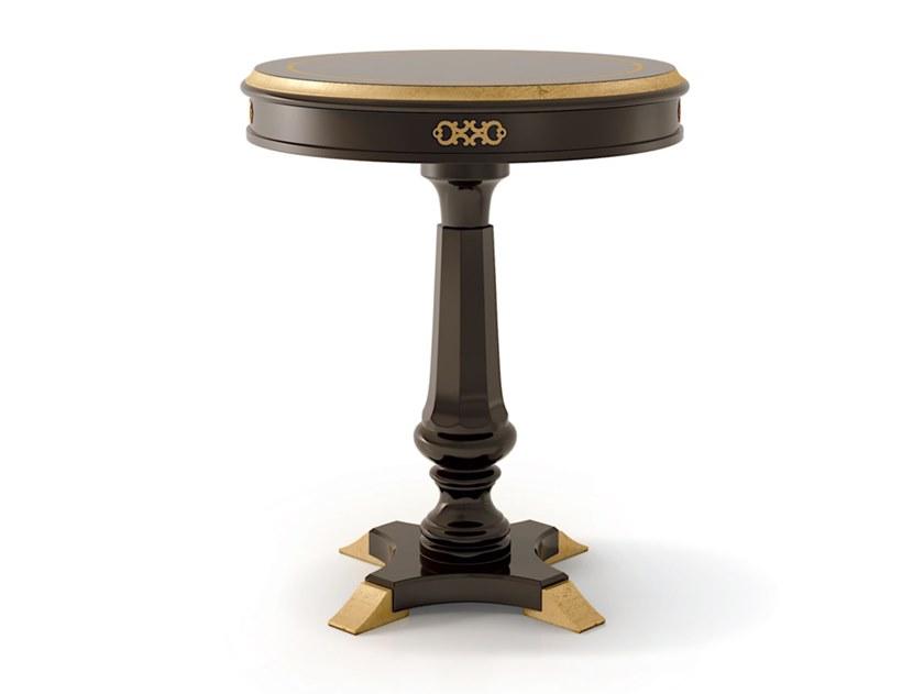 6140 Round high side table with 4-star base