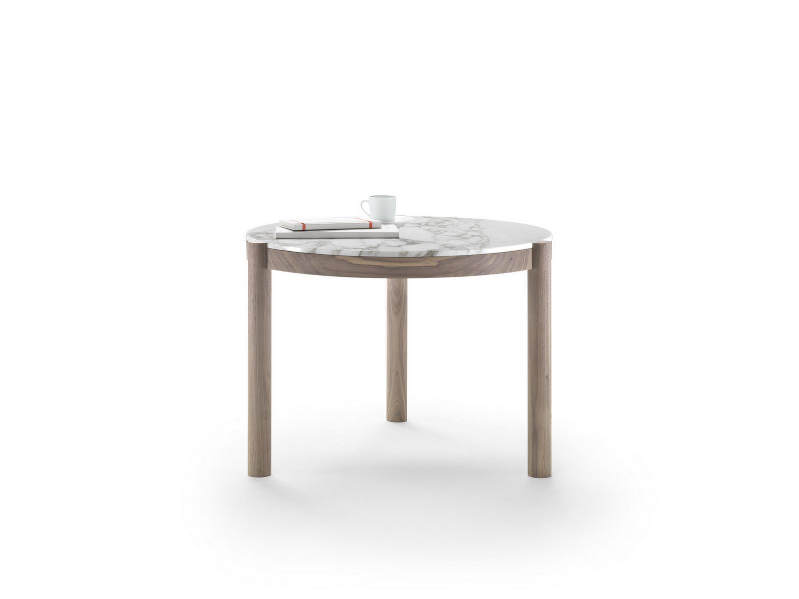 GUSTAV Round marble coffee table