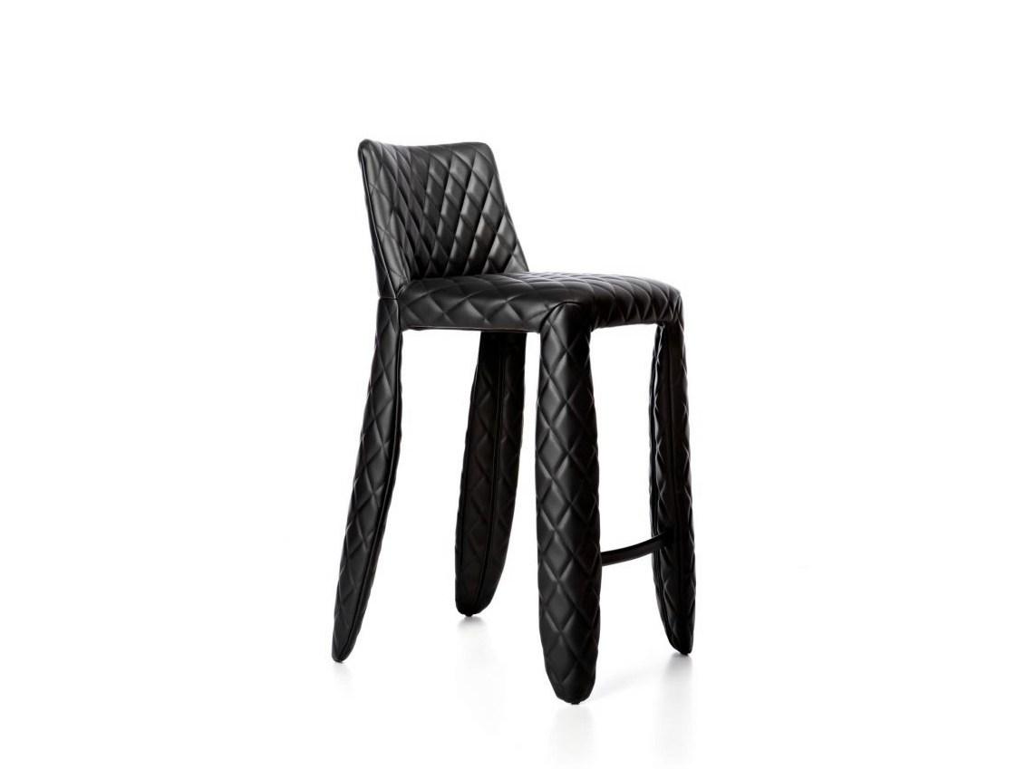 MONSTER BAR STOOL DIAMOND High leather barstool