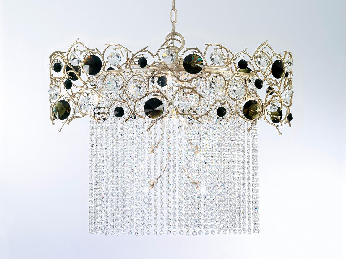 DIAMOND Halogen pendant lamp with crystals