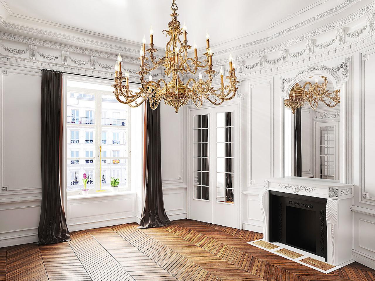 CAESAR 798/12+6 French Gold chandelier