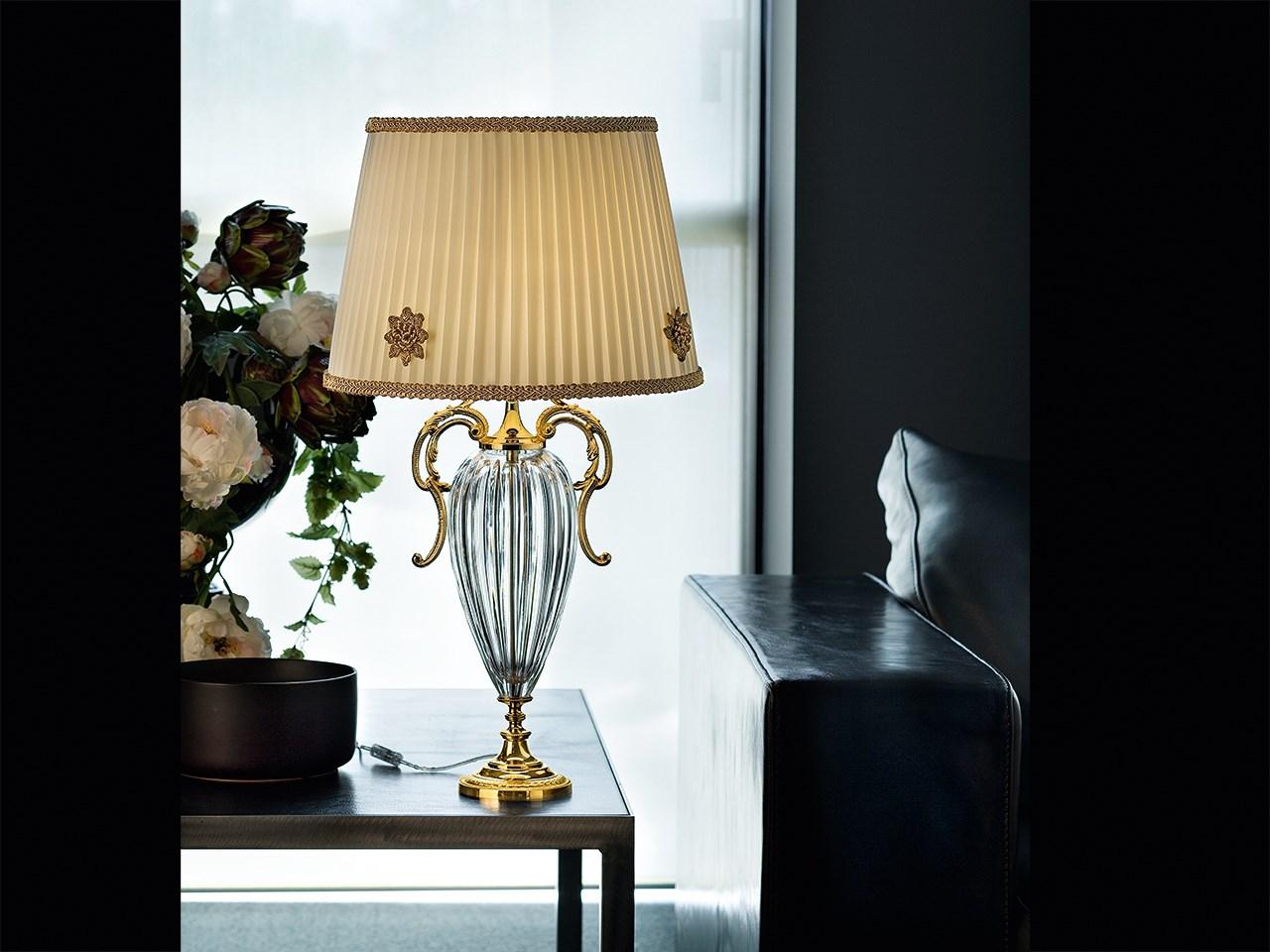 PRIMADONNA TL1G / TL1P Classic style metal table lamp with crystals