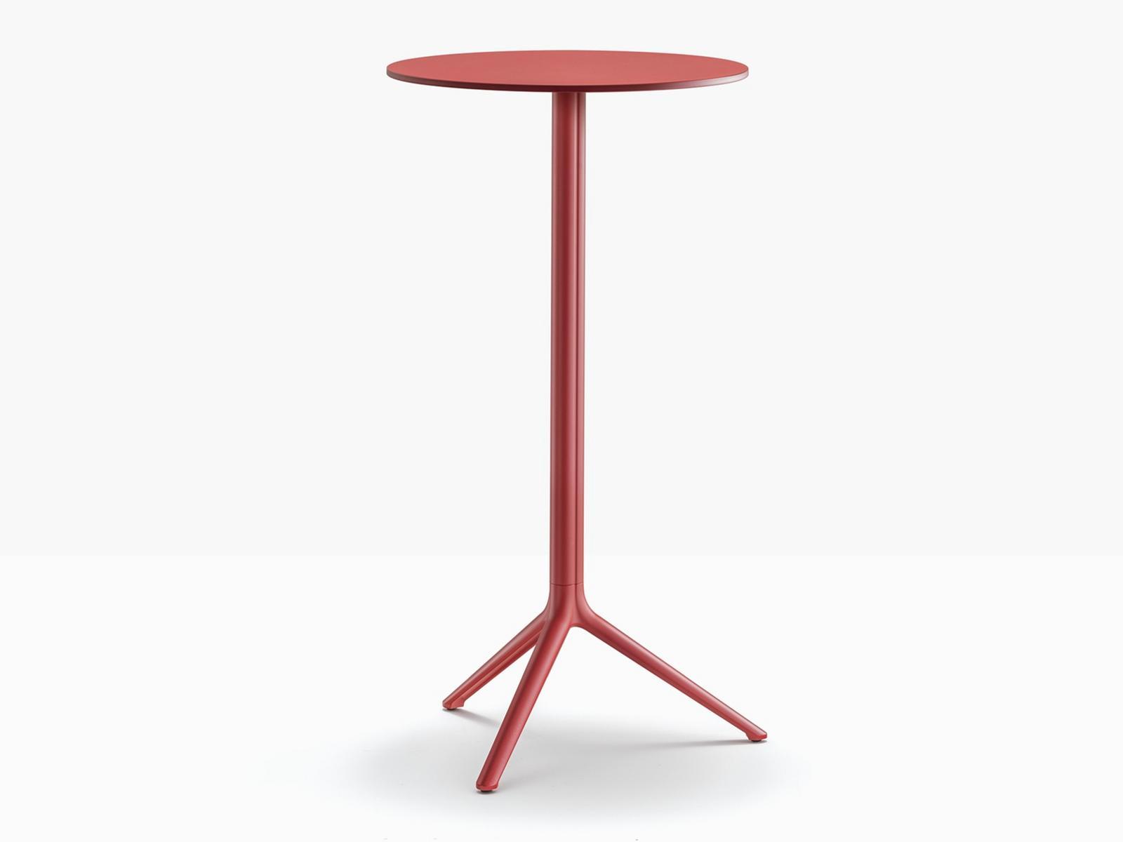ELLIOT 5474 Round die cast aluminium high table with 3-star base