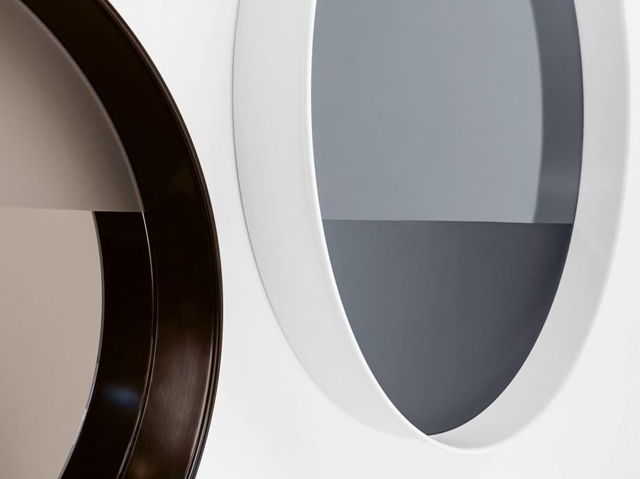 HORIZON LINEA Round wall-mounted framed mirror