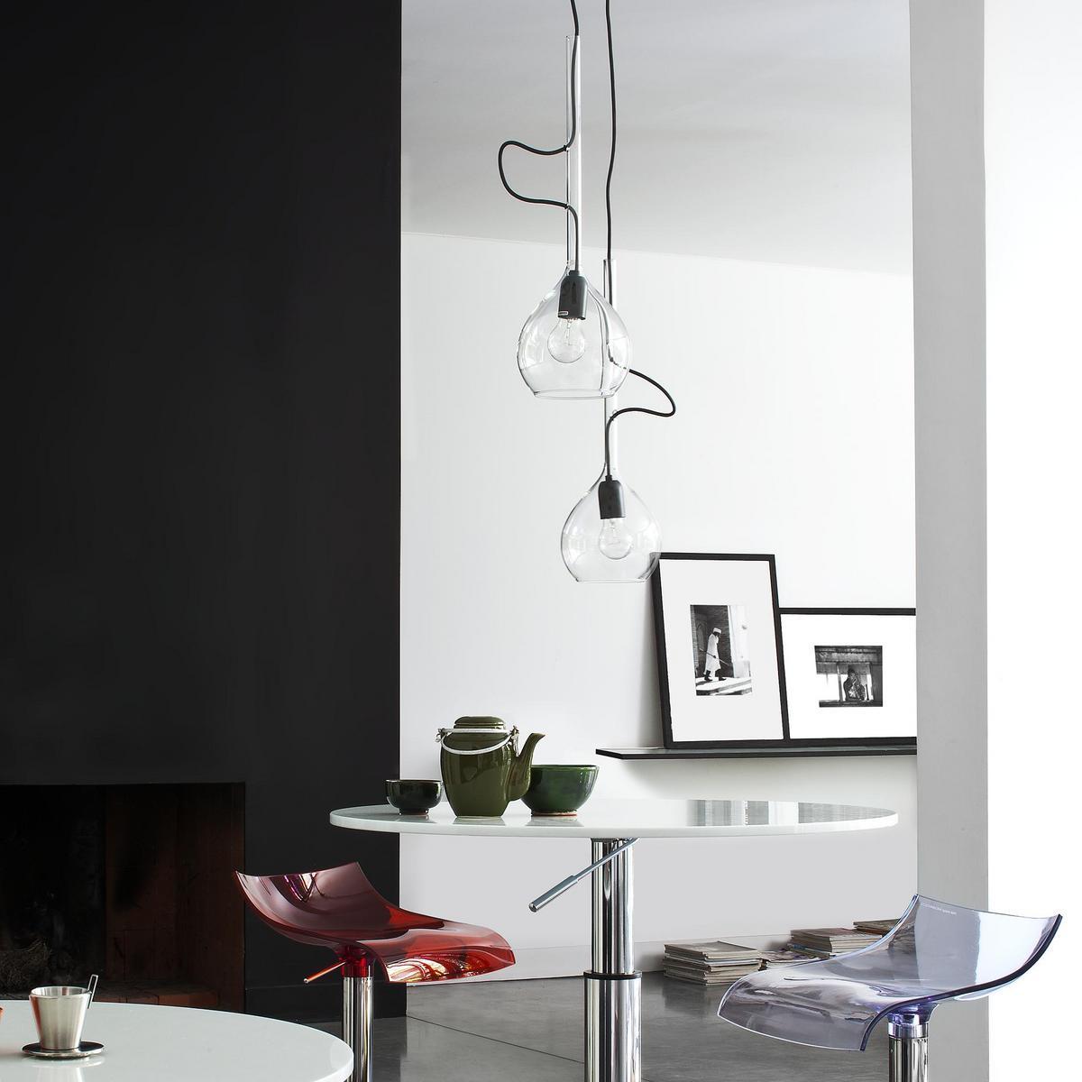 SERPENTINE Incandescent blown glass pendant lamp