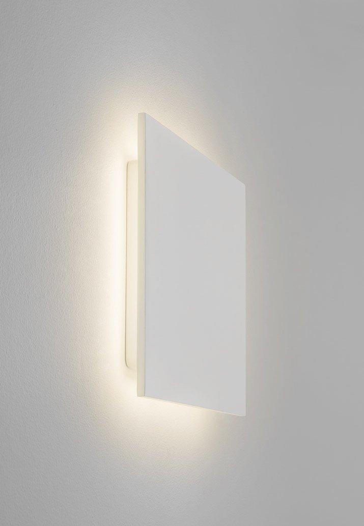 ECLIPSE SQUARE LED indirect light plaster wall lamp
