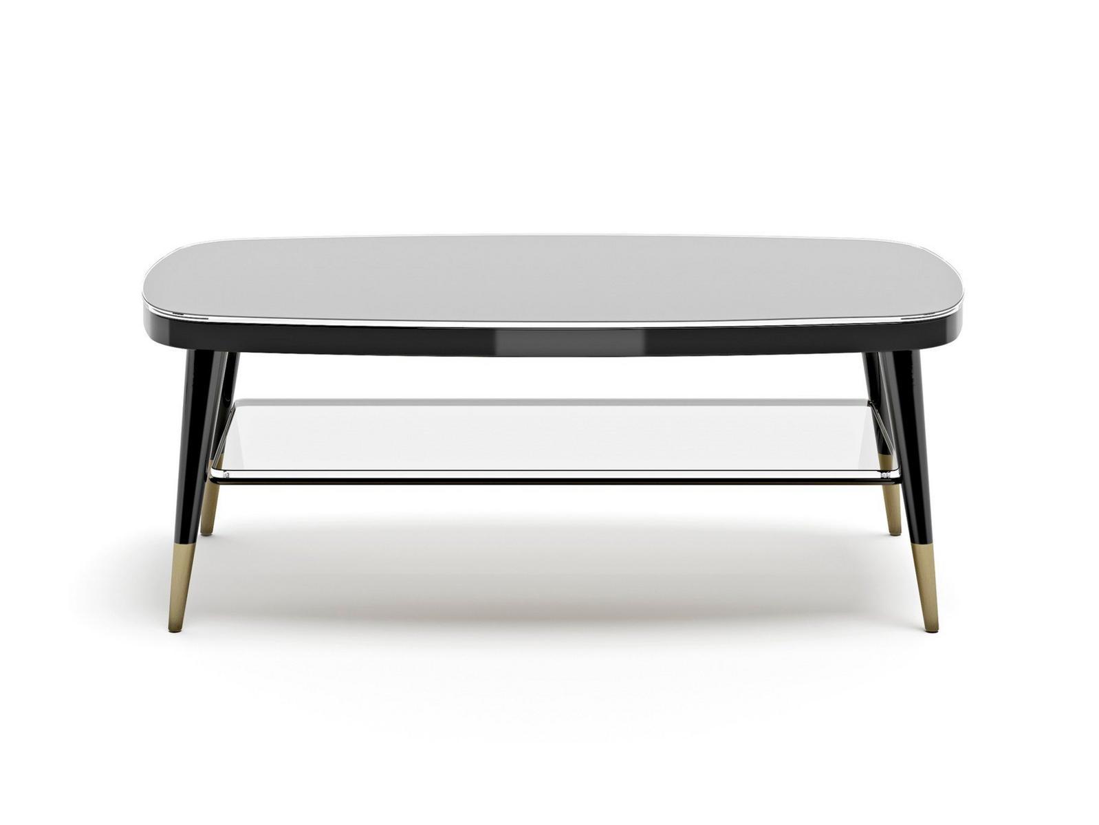 BLACK TIE E120 Rectangular wooden coffee table for living room