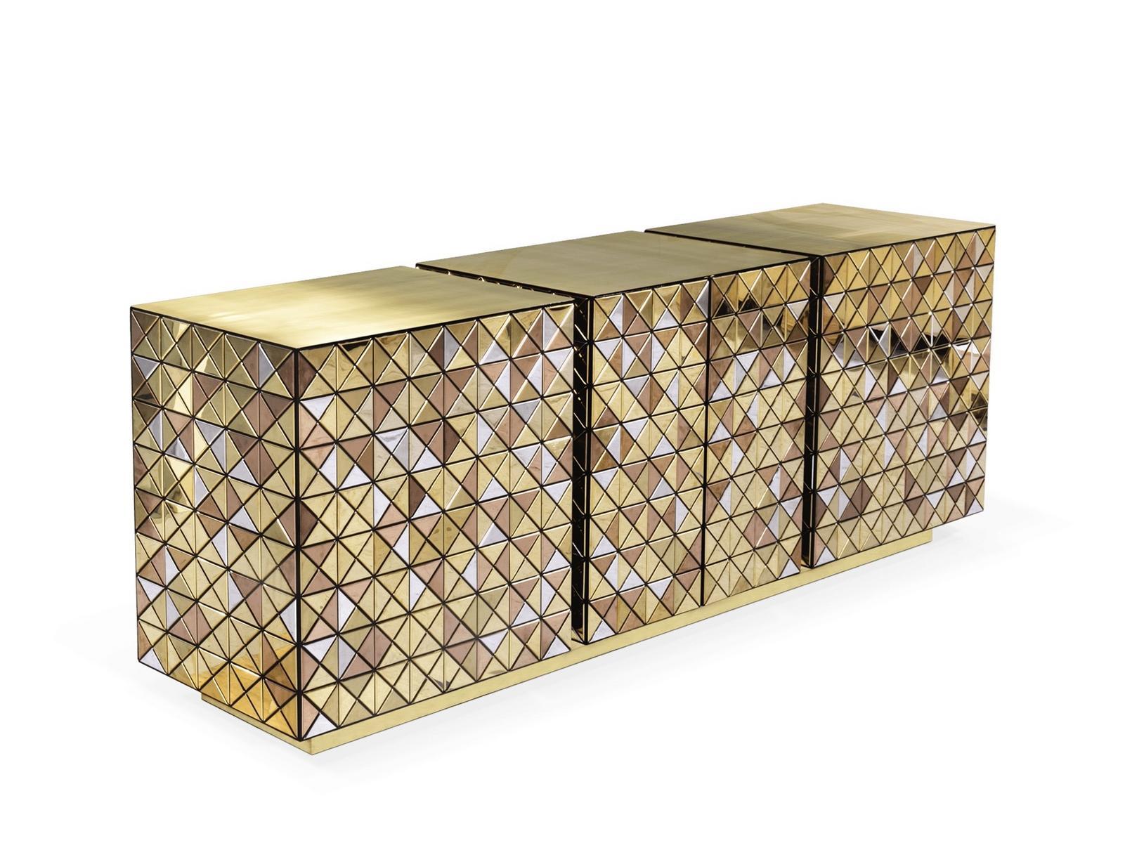 PIXEL Aluminium sideboard with doors