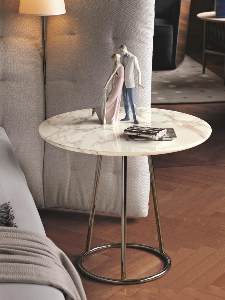 ANGLE Round marble coffee table