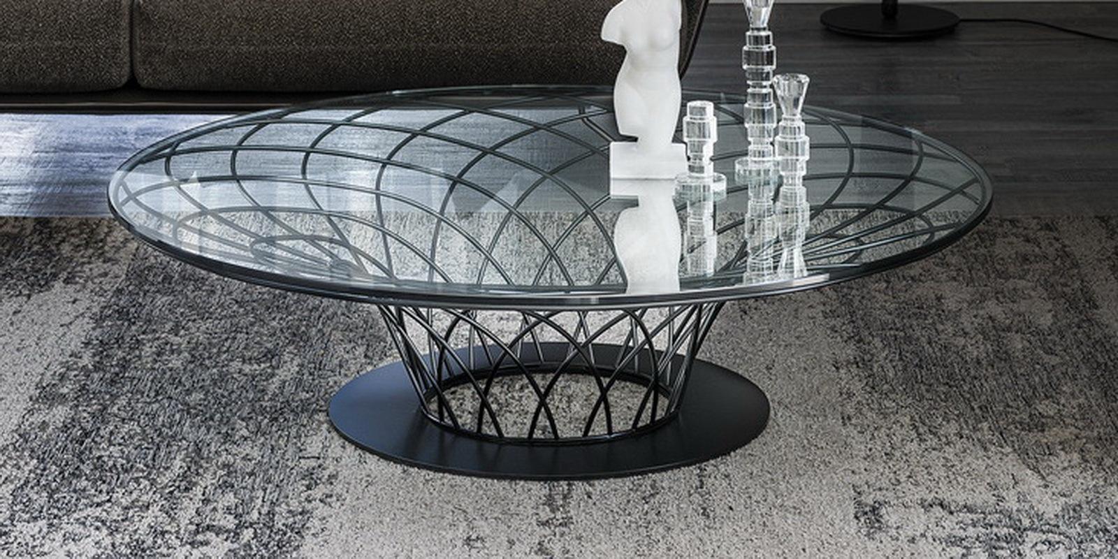 NIDO Round glass coffee table