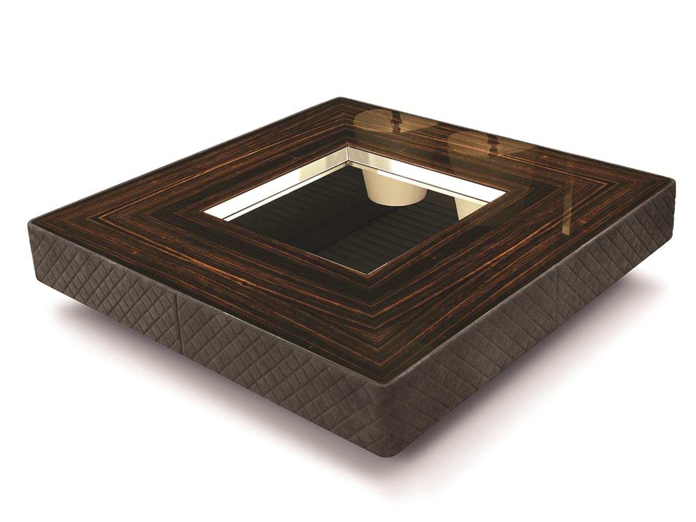 LORD Square leather coffee table