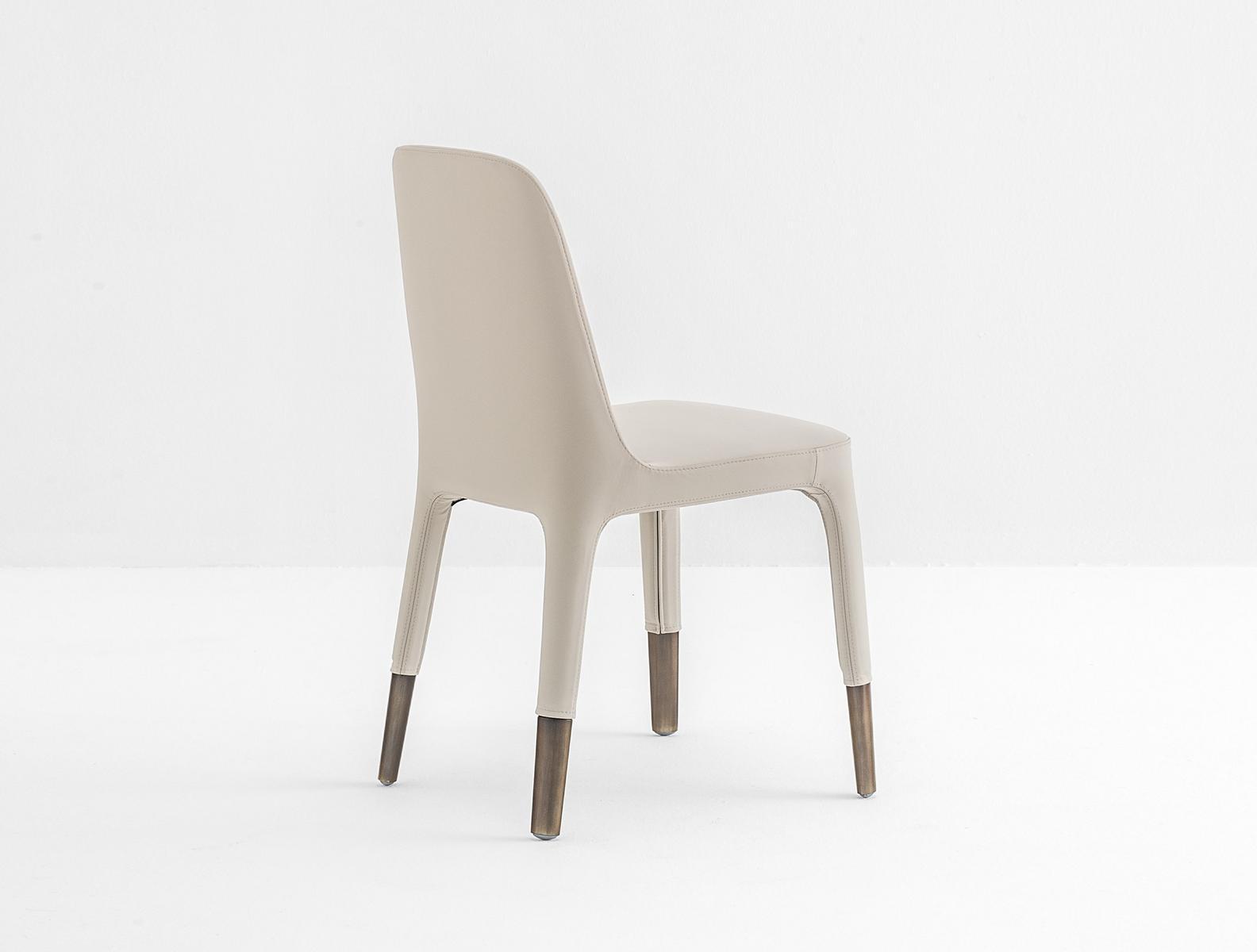 ESTER 691 Upholstered leather restaurant chair