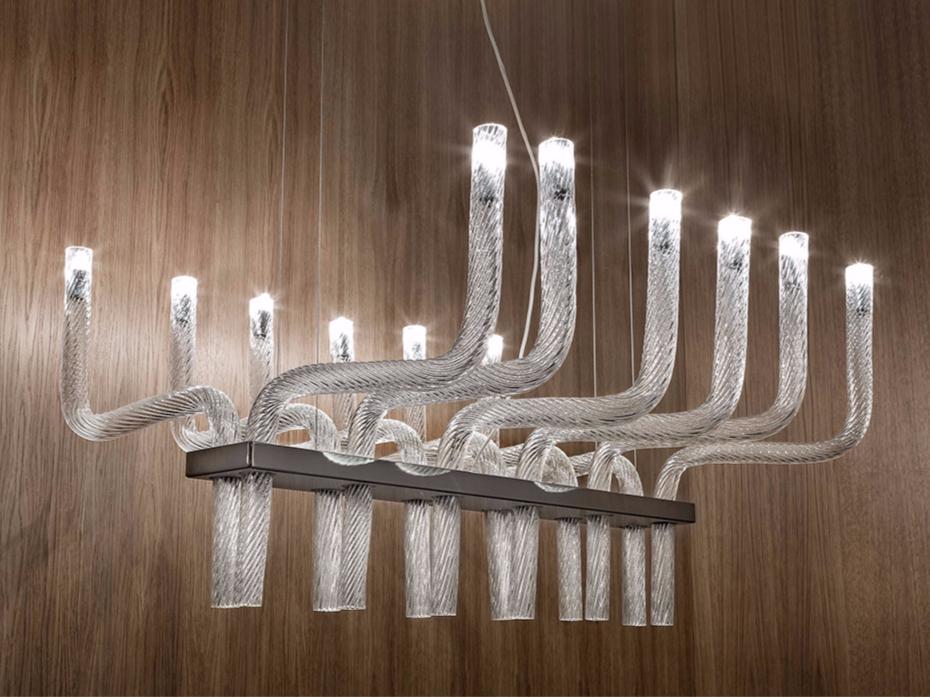 STARDUST SP R Blown glass pendant lamp