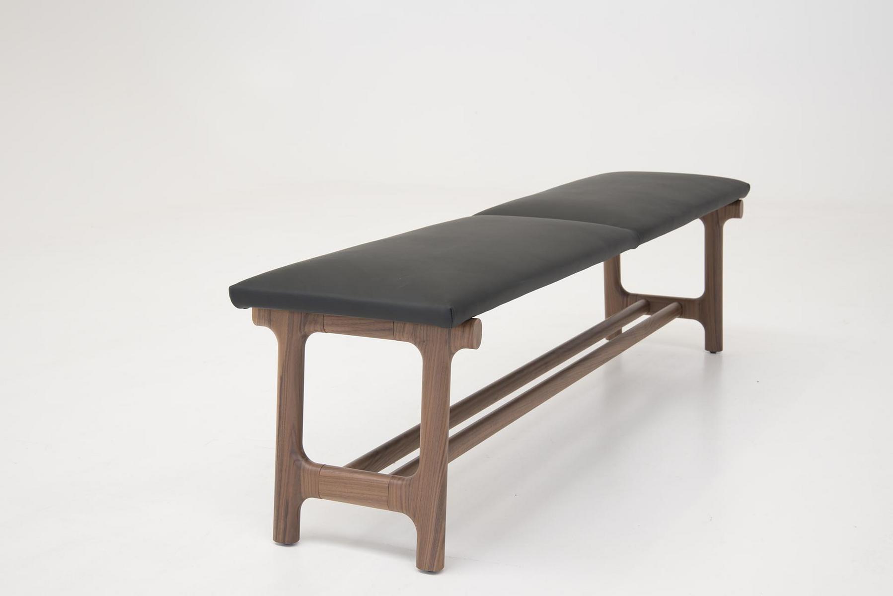 FUSHIMI Upholstered leather bench