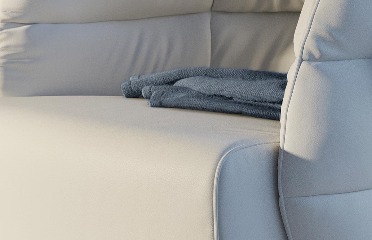 COUTURE Leather armchair with armrests