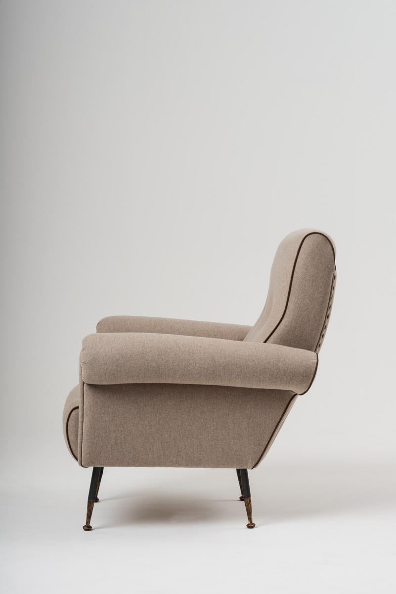 PULCE Wool armchair with armrests