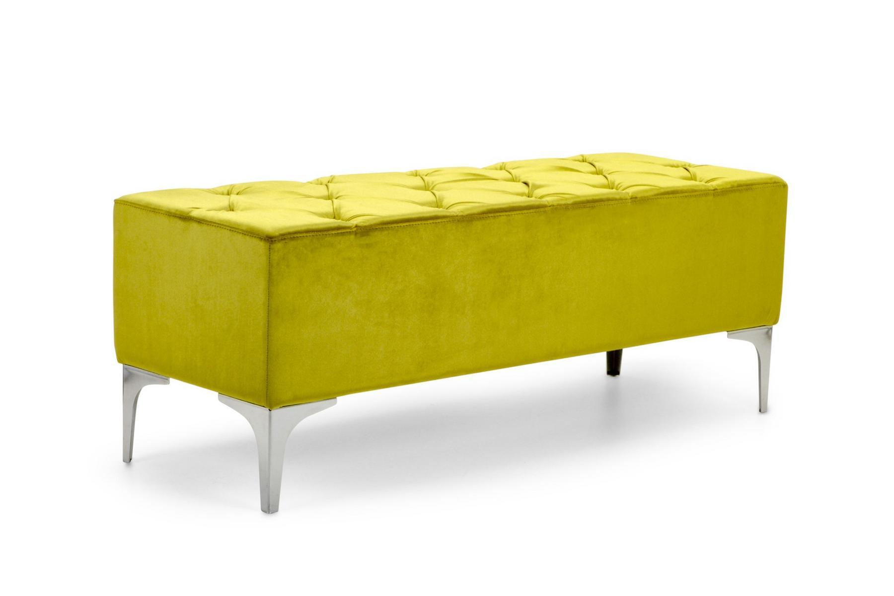 MEGH Tufted upholstered fabric bench