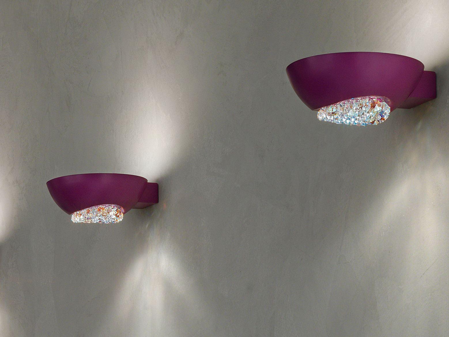 BLINK LED A1 P Powder coated aluminium wall light with Swarovski® crystals